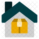 Flat Home Building Icon