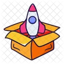 Box Rocket Startup Icon