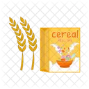 Box cereal with wheat  Icon