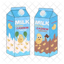 Box drink cashew nuts milk  Icon