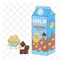 Box drink cashew nuts milk  Icon