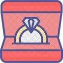 Box For Ring Diamond Ring Jewel Case Icon