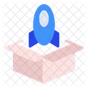 Box Launch Rocket Icon