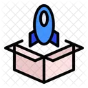 Box Launch Rocket Icon