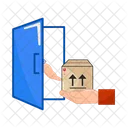 Box in  hand with door  Icon