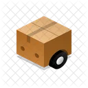 Box On Wheels Isometric Box Icon