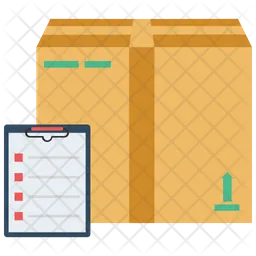 Box Package With Checklist  Icon