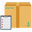 Box Package With Checklist  Icon