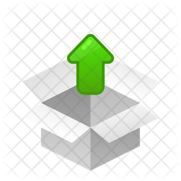 Box upload Icon - Download in Isometric Style