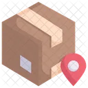 Box with pin location  Icon