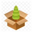 Wood Isometric Box Icon