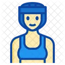 Boxer Boxing Woman Occupation Female Icon