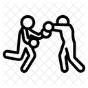 Boxer Schattensparring Sparring Symbol