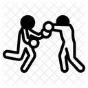 Boxer Schattensparring Sparring Symbol