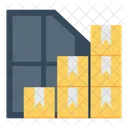 Boxes Delivery Godown Icon