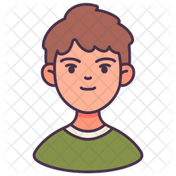 Boy Icon - Download in Colored Outline Style