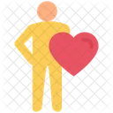 Boy Valentine Day Heart Icon