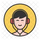 Boy Headphones Music Icon