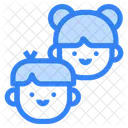 Kids Children Boy And Girl Icon