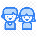 Kids Children Boy And Girl Icon