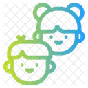 Kids Children Boy And Girl Icon