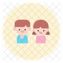 Kids Boy And Girl Girl Icon