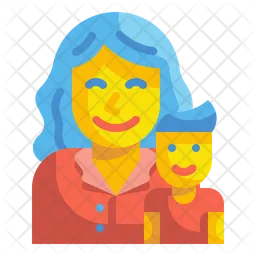 Boy And Mother  Icon