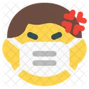 Boy Angry Emoji With Face Mask Emoji Icon
