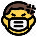Boy Angry Emoji With Face Mask Emoji Icon