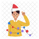 Boy celebrating christmas  アイコン