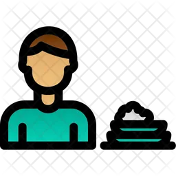 Boy Cleaning Dishes  Icon