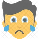 Weeping Boy Crying Icon