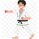 Boy Doing Karate  Icon
