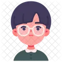 Boy Glasses People Icon