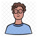Boy Man Glasses Icon
