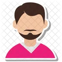 Avatar Businessman Moustache Icon