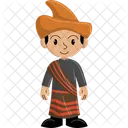 Indonesia Traditional Costume Icon