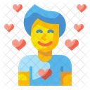 Boy In Love Lover Man Icon