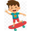 Boy Skateboard Fun Symbol