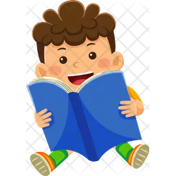 Boy Kids Reading Book  Icon