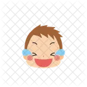 Boy laughing hysterically  Icon