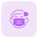 Boy Love Emoji With Face Mask Emoji Icon