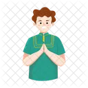 Boy Muslim Character Eid Ramadan Icon