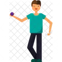 Boy Playing Ball  Icon