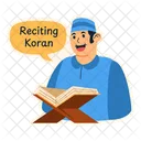 Boy Reciting Koran Islam Moslem Icon