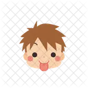 Boy stick out tongue  Icon