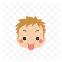 Boy stick out tongue  Icon
