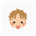 Boy stick out tongue  Icon