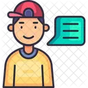 Boy talking  Icon