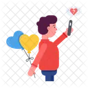 Boy Waiting Valentine Boy Lover Boy 아이콘